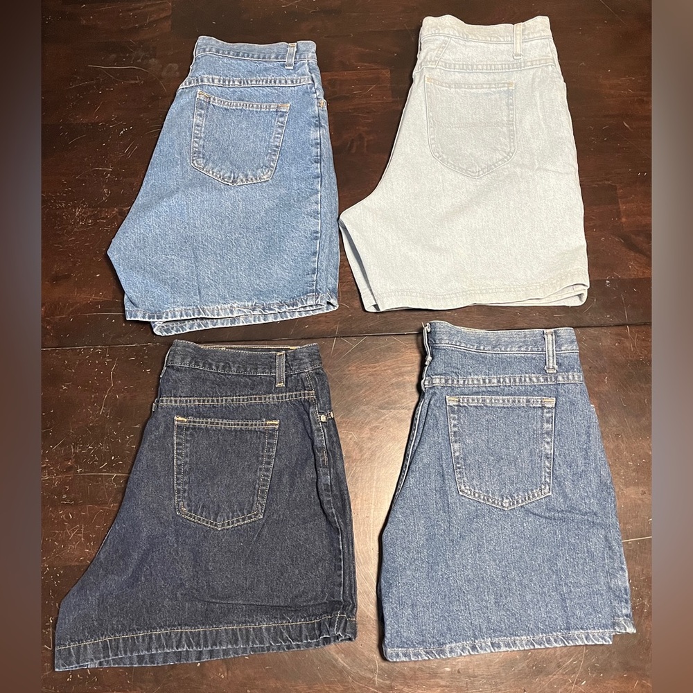 Women’s Jean Shorts - 3 VF Size 16, 1 Faded Glory Size 18
